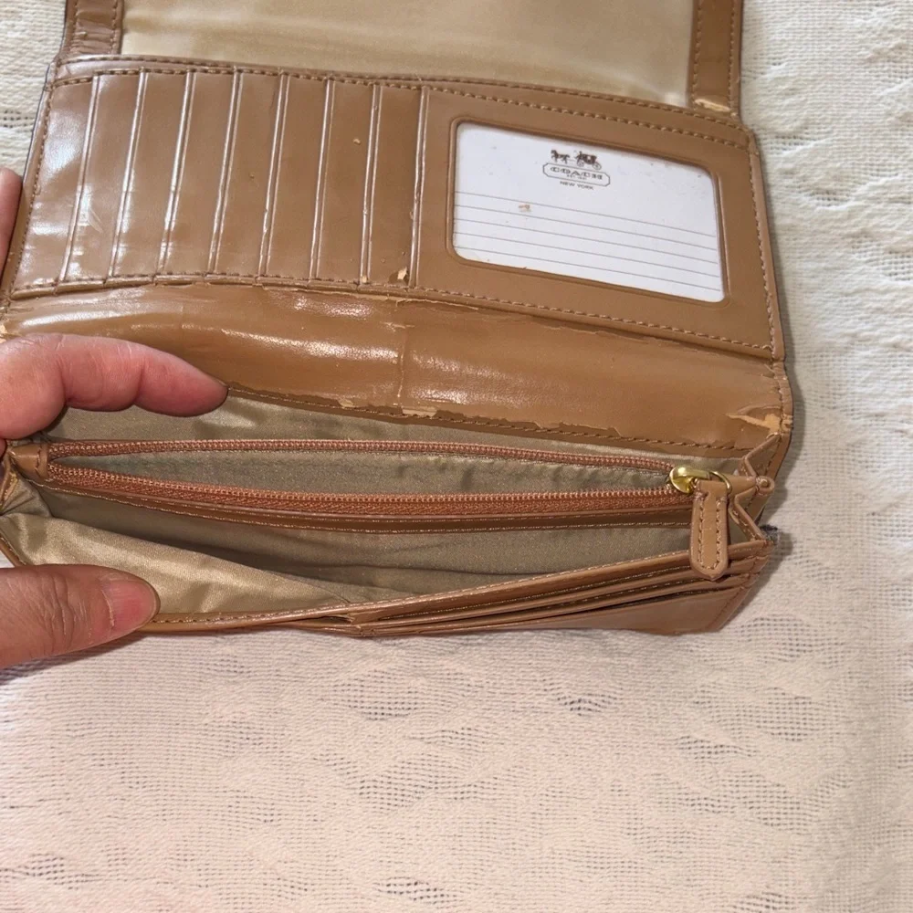 Vintage Coach Brown Leather Wallet, Peeling BNWOT